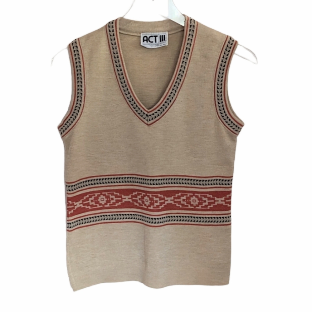Vintage V-neck Sweater Vest